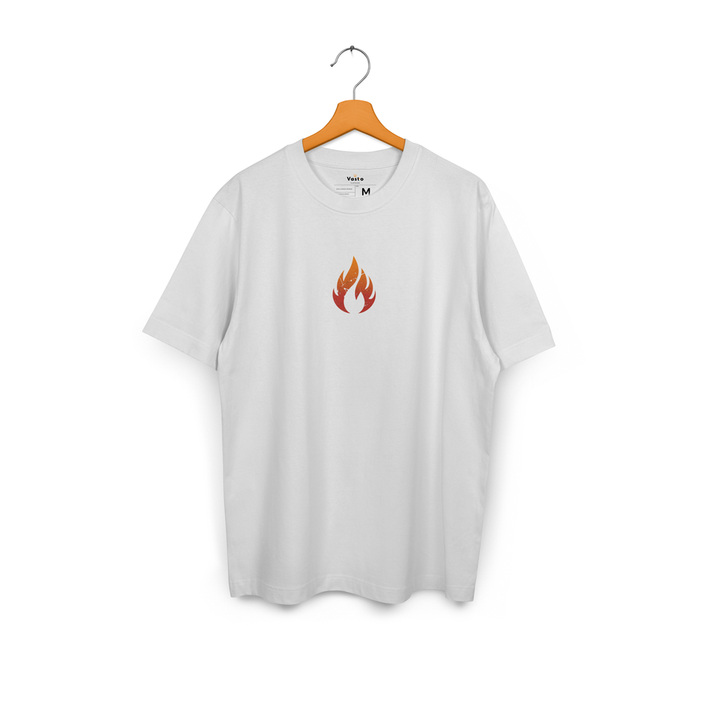 Oversized Fogo no Altar Branco